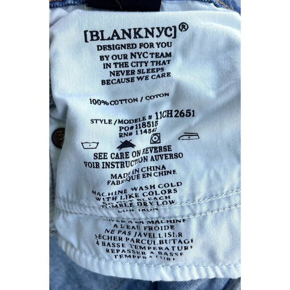 BLANKNYC The Cooper Long Slim Straight Size 29 High Rise Split Hem Jean - Picture 11 of 11